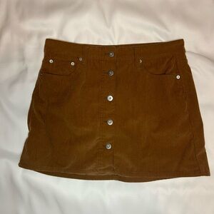 brown mini skirt